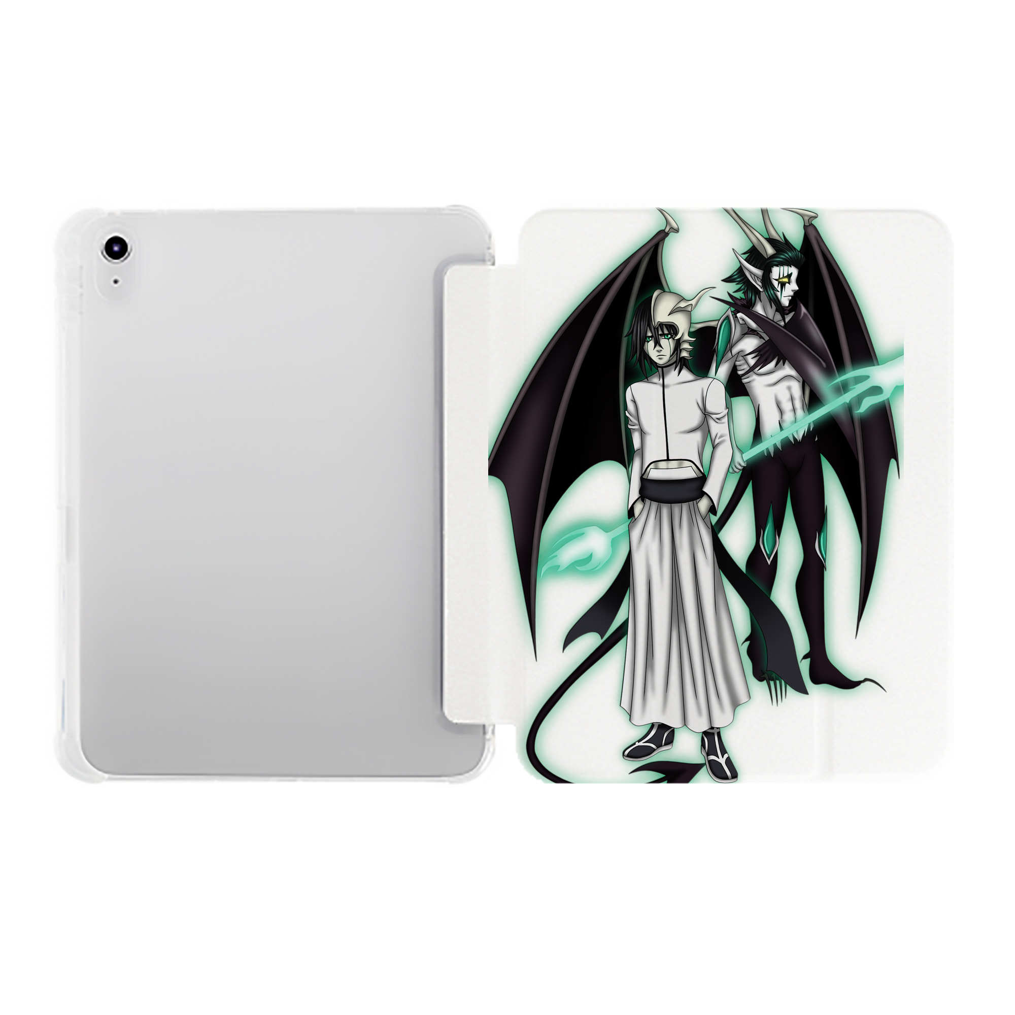 （画像用） ブリーチ ウルキオラ·シファー BLEACH Ulquiorra cifer IPad ケース ペン収納付き 三つ折りスタンド PUレザー×シリコン 対応機種9.5/10.5/10.9インチ
